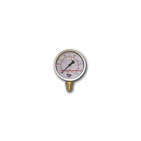 0-80 BAR-IG, ÁTMÉRŐ 63MM, CSATLAKOZÁS 1/4" NYOMÁSMÉRŐ ÓRA, PALÁST KIVEZETÉSSEL